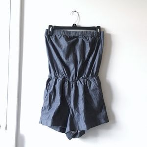 Banana Republic Strapless Jean Romper